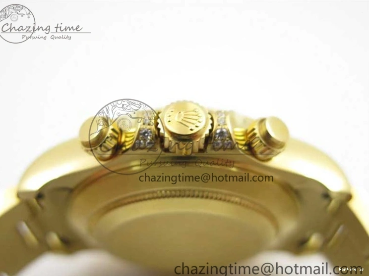 0109 Daytona 116589RBOW YG Rainbow Crystal BLF Best Edition Black Dial on YG Bracelet A SmoothTexture 3175